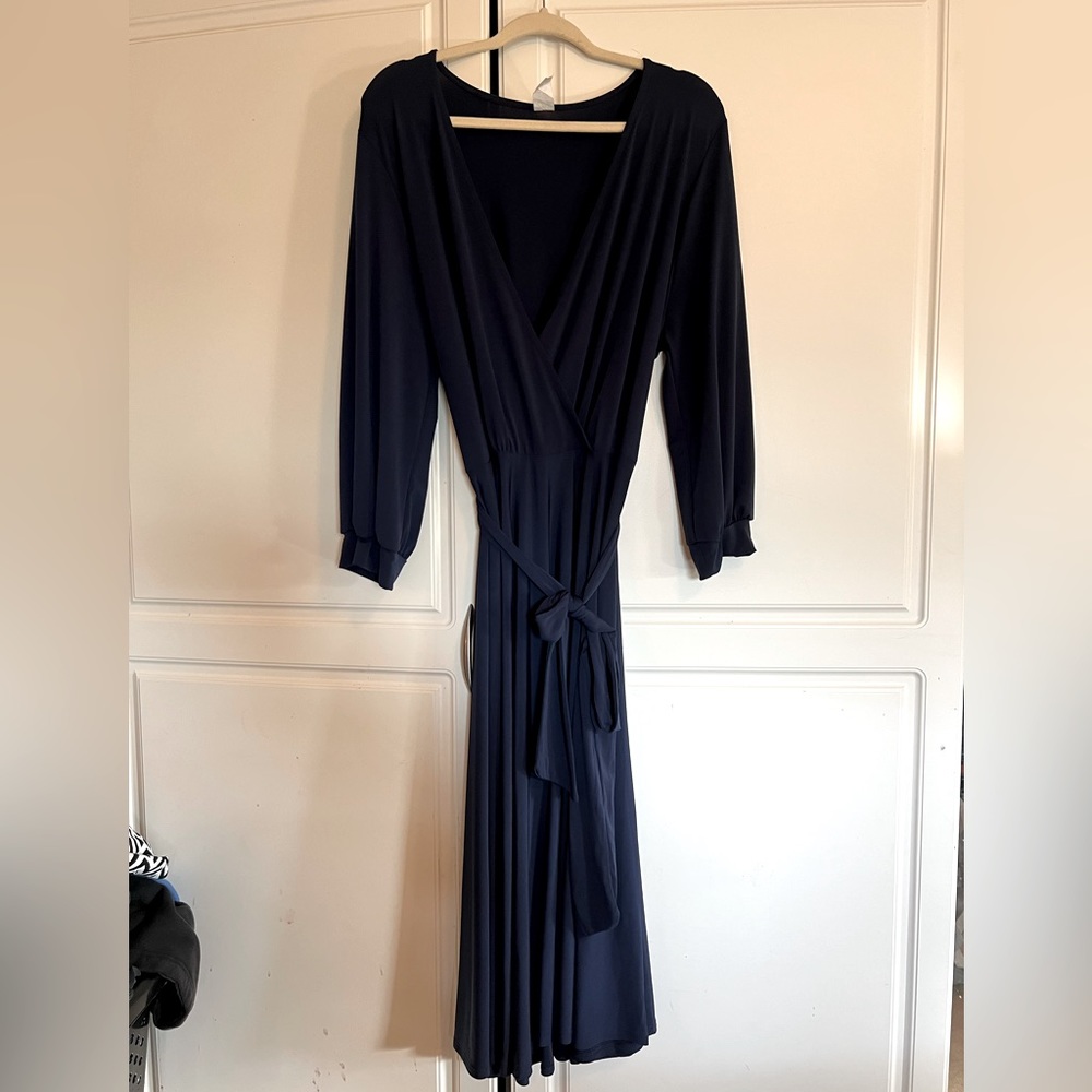 Navy Wrap Dress